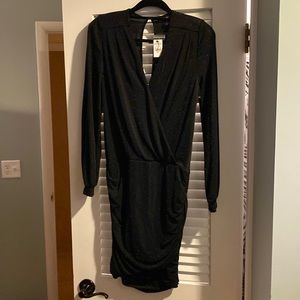 NWT express slinky ruched bottom dress small